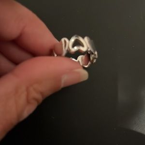 Sterling Silver 925 Heart Ring - Excellent Condition